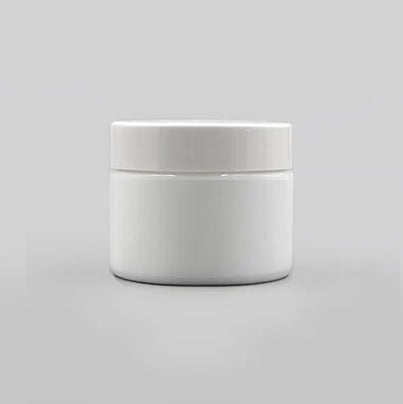 Premium 1oz white glass jars with White CR Lid (200 count)
